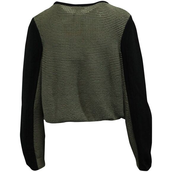 Helmut Lang Knit Crop Sweater in Grey Cotton - Picture 3 of 5